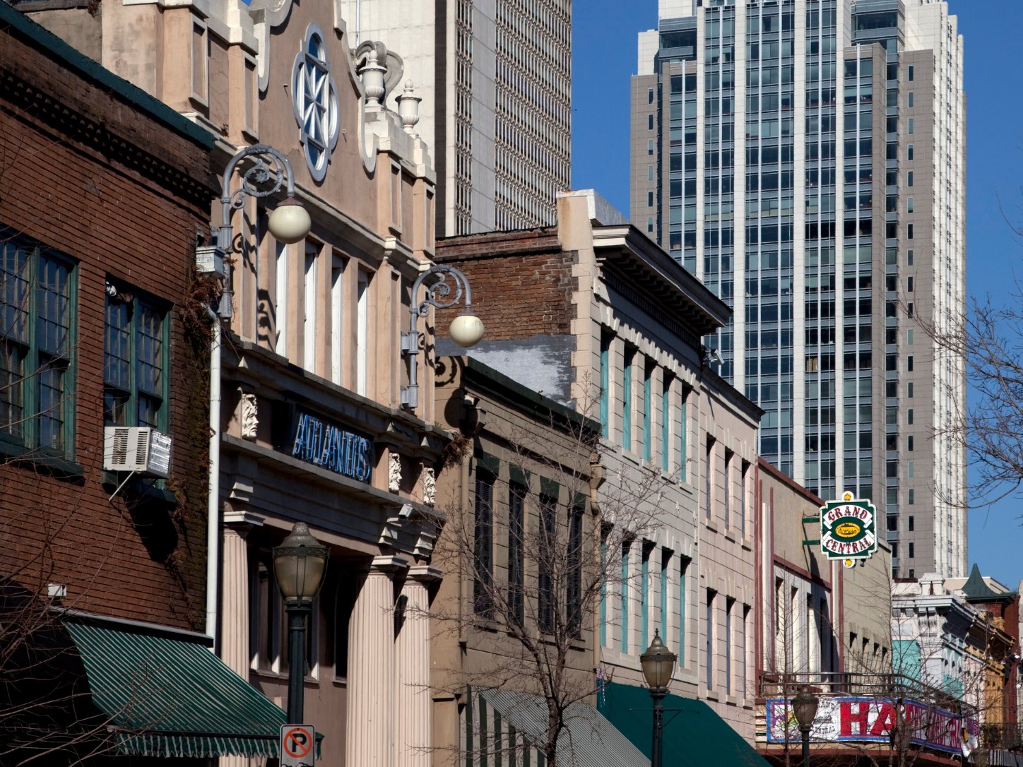 Historic Dauphin Street in downtown Mobile, Alabama